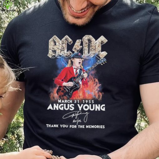 Ac Dc Angus Young March 31, 1955 Thank You For The Memories Signature Shirt