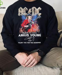 Ac Dc Angus Young March 31, 1955 Thank You For The Memories Signature Shirt