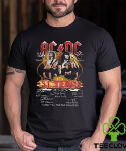 AcDc power up tour 2024 51 years 1973 2024 thank you for the memories signatures hoodie, sweater, longsleeve, shirt v-neck, t-shirt