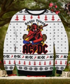 Acdc Christmas Ugly Sweater V6 Gift For Men And Women