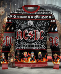 Acdc Rock Band  Ugly Christmas Sweaters