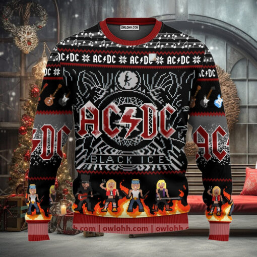 Acdc Rock Band  Ugly Christmas Sweaters