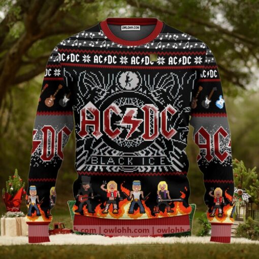 Acdc Rock Band  Ugly Christmas Sweaters