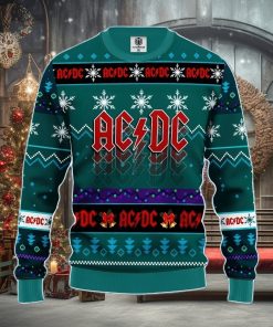 Acdc Ugly Christmas Sweater Blue Green Amazing Gift Men And Women Christmas Gift