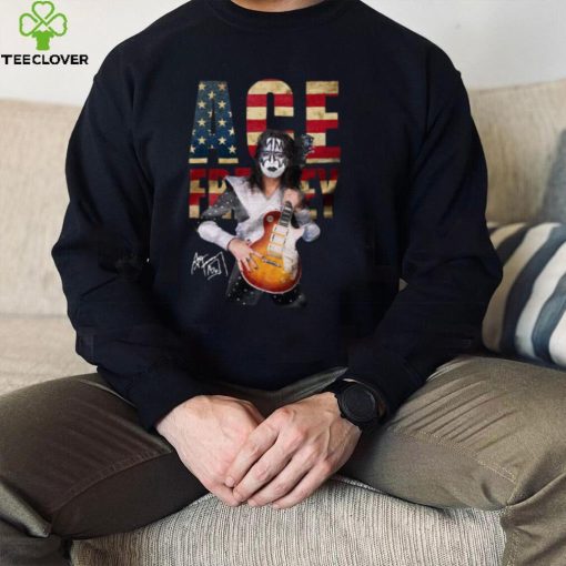 Ace Frehley Kiss Band USA Vintage Unisex Black Short Sleeve Cotton T shirt