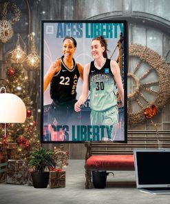 Aces Vs Liberty Superteam Showdown In Brooklyn Home Decor Poster Canvas