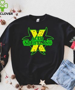 Acid wrestling X professional wrestler black logo shirt
