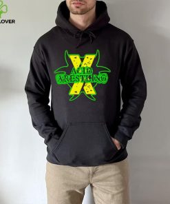 Acid wrestling X professional wrestler black logo shirt