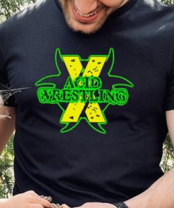 Acid wrestling X professional wrestler black logo shirt