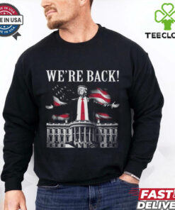 Adam Calhoun Wearing Donald Trump We_re Back Shirt