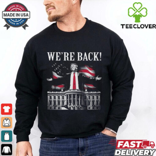 Adam Calhoun Wearing Donald Trump We_re Back Shirt
