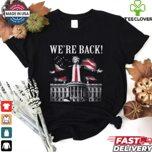 Adam Calhoun Wearing Donald Trump We_re Back Shirt
