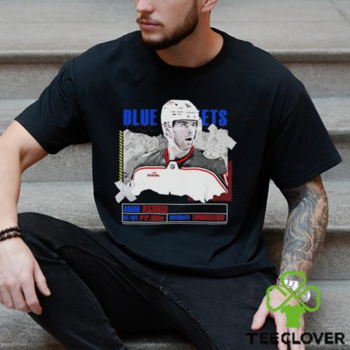 Adam Fantilli Columbus Blue Jackets Ice Hockey Player Information Paper Shirt