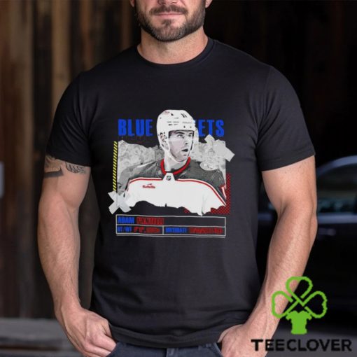 Adam Fantilli Columbus Blue Jackets Ice Hockey Player Information Paper Shirt