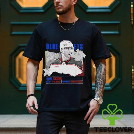 Adam Fantilli Columbus Blue Jackets Ice Hockey Player Information Paper Shirt