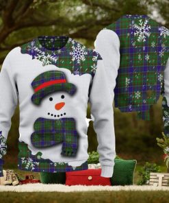 Adam Snowman Tartan Christmas Ugly Sweater For Men And Women