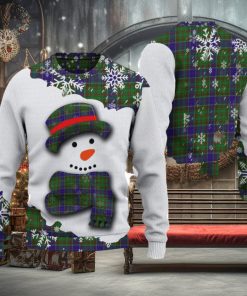 Adam Snowman Tartan Christmas Ugly Sweater For Men And Women