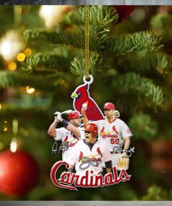 Baseball legends wainwright molina pujols commemorative front and optional  back print ornament