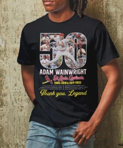 Adam Wainwright St. Louis Cardinals 2005 – 2010 & 2012 2023 Thank You, Legend T Shirt