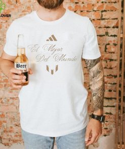 Adidas Adult 2023 Ballon d'Or Lionel Messi #10 Rings White T Shirt