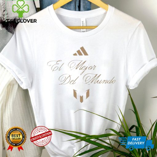 Adidas Adult 2023 Ballon d’Or Lionel Messi #10 Rings White T Shirt