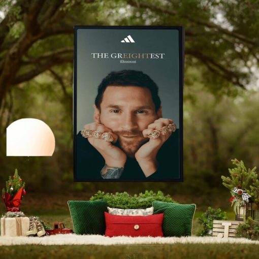 Adidas Lionel Messi The Greightest 8 Ballon D’Or Winner Home Decor Poster Canvas