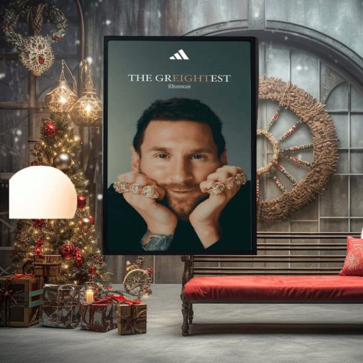 Adidas Lionel Messi The Greightest 8 Ballon D’Or Winner Home Decor Poster Canvas
