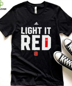 Adidas NC State Wolfpack Light it red logo shirt