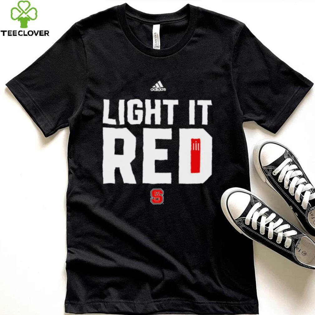 Adidas NC State Wolfpack Light it red logo shirt Teeclover