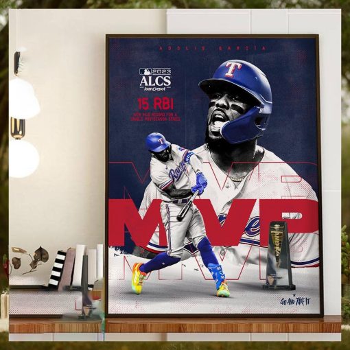 Adolis Garcia MVP ALCS MLB 2023 With 15 RBI Home Decor Poster Canvas
