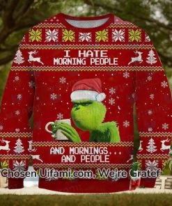 Adult Grinch Sweater Cool Hate Morning Gift