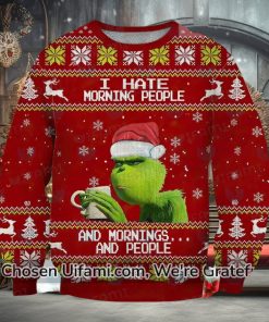 Adult Grinch Sweater Cool Hate Morning Gift