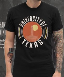 Adult Texas Longhorns Burnt Color Circles T Shirt