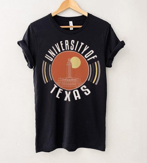 Adult Texas Longhorns Burnt Color Circles T Shirt