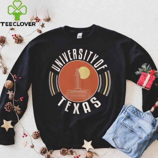 Adult Texas Longhorns Burnt Color Circles T Shirt