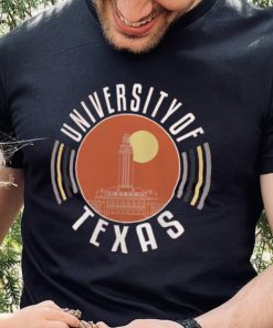 Adult Texas Longhorns Burnt Color Circles T Shirt