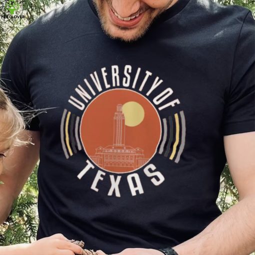 Adult Texas Longhorns Burnt Color Circles T Shirt