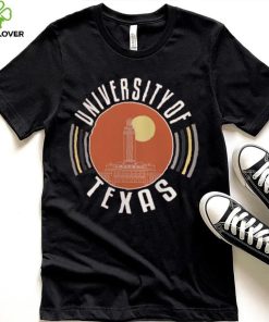 Adult Texas Longhorns Burnt Color Circles T Shirt
