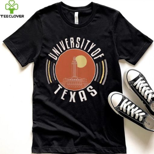 Adult Texas Longhorns Burnt Color Circles T Shirt
