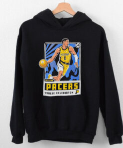 Adult indiana pacers tyrese haliburton player card shirt