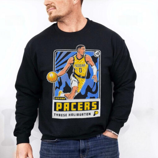 Adult indiana pacers tyrese haliburton player card hoodie, sweater, longsleeve, shirt v-neck, t-shirt