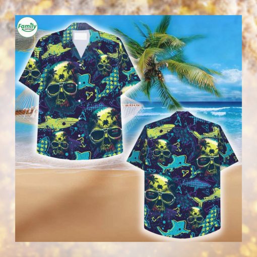 Adventures ocean with Skulls Hawaiian Shirt