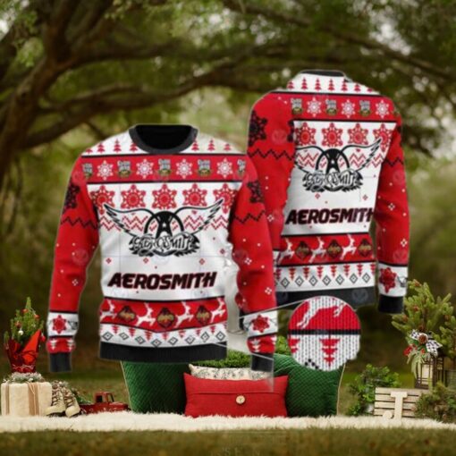 Aero Smith Band Signature Logo 2024 Ugly Christmas Sweater