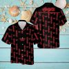 Aerosmith Music Band Logo Hawaiian Shirt Thunder And Guitar Black Red For Fans Gift Holidays