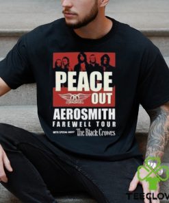 Aerosmith Peace Out Farewell Tour With The Black Crowes Shirt Band Fan Classic Unisex