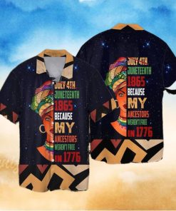 Afro Girl Juneteenth 1865 Because My Ancestors Hawaiian Shirts