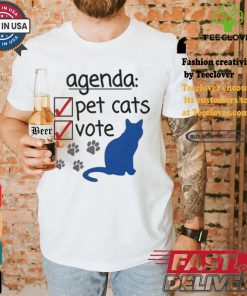 Agenda Vote & Pet Cats Kamala Harris For President Vote Blue Childless Cat Lady 2024 T shirt