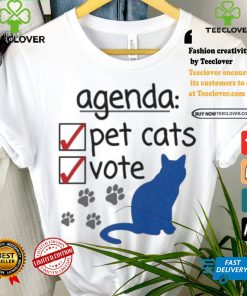 Agenda Vote & Pet Cats Kamala Harris For President Vote Blue Childless Cat Lady 2024 T shirt