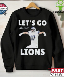 Aidan Hutchinson Let’s Go Detroit Lions NFL 2024 Signature T shirt