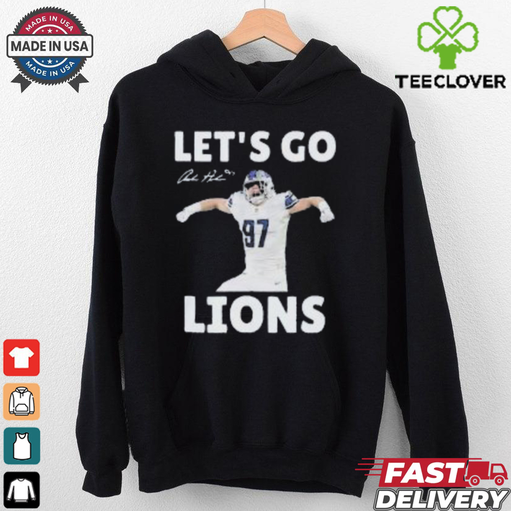 Aidan Hutchinson Let’s Go Detroit Lions NFL 2024 Signature T shirt Aidan Hutchinson Let’s Go Detroit Lions NFL 2024 Signature T shirt